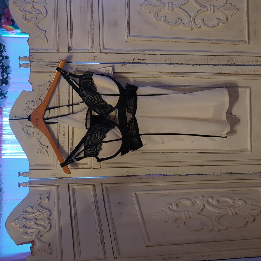 Auden lingerie size L black and white